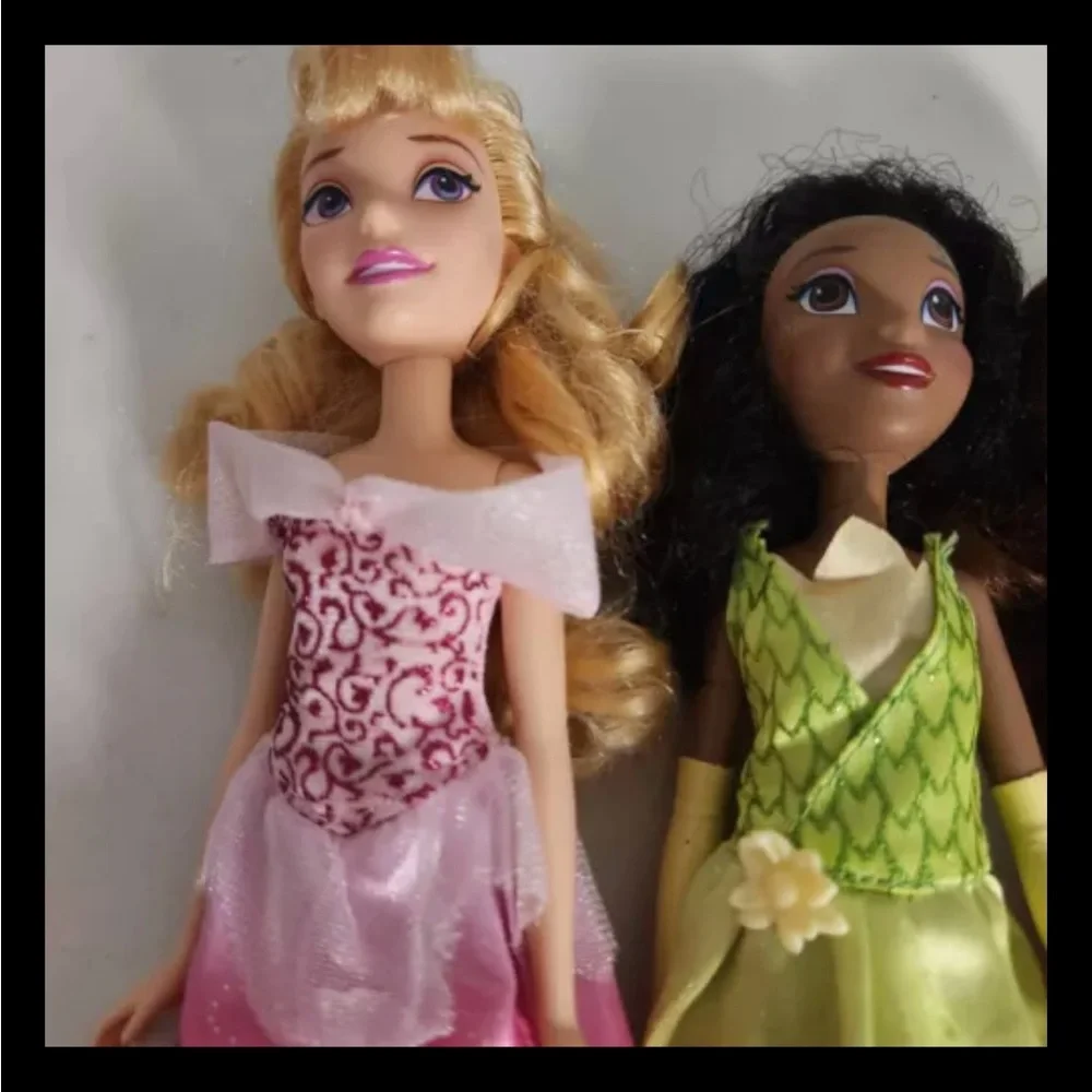 Disney Shimmer And Shine Doll Lot Of 5 Aurora Tiana Belle Anna Cinderella As-Is - Picture 2 of 10